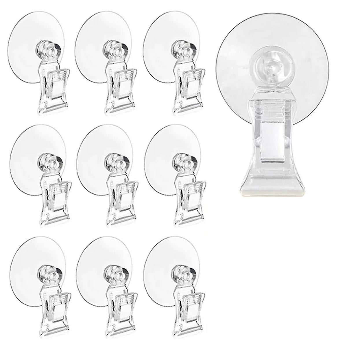 10 pcs suction cup clips transparent suction cup clamp bathroom window ...