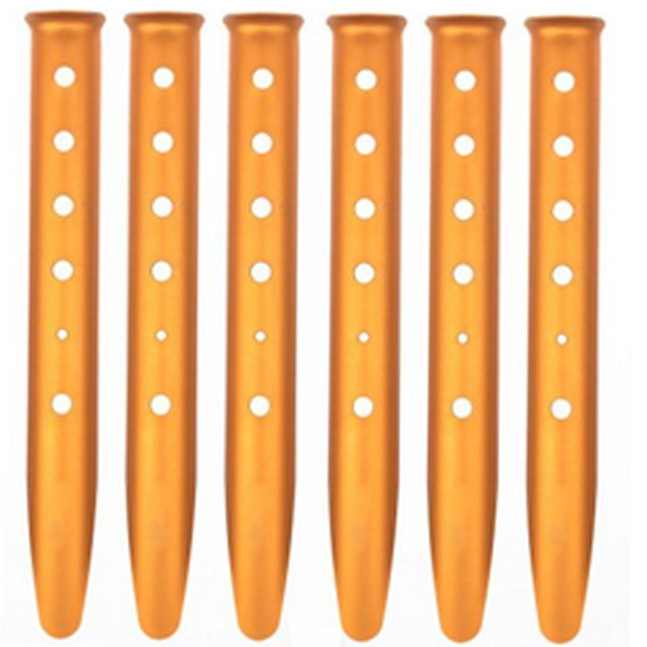 10 pcs yellow Color Aluminum Tent Stakes for Camping in Snow and Sand Tent Boating Hiking Backpacking Picnic Shelter Shade Canopy Outdoor Activity