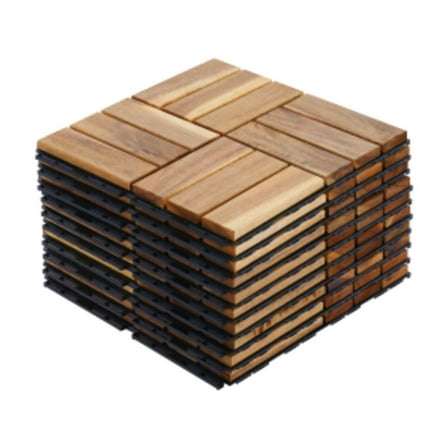 BOFANG Acacia Hardwood, Outdoor Poolside Flooring 10 Piece