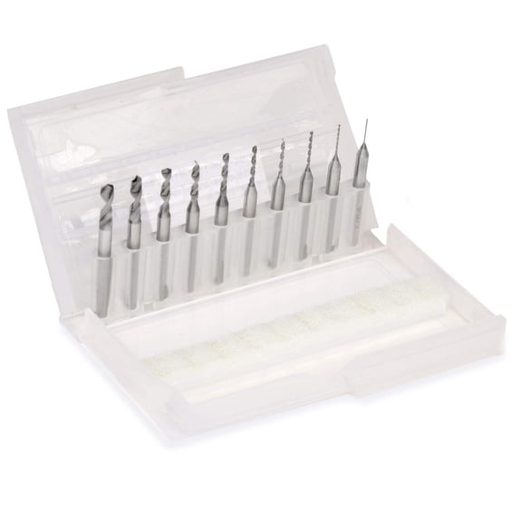 10-piece Carbide Drill Bit Inch Set