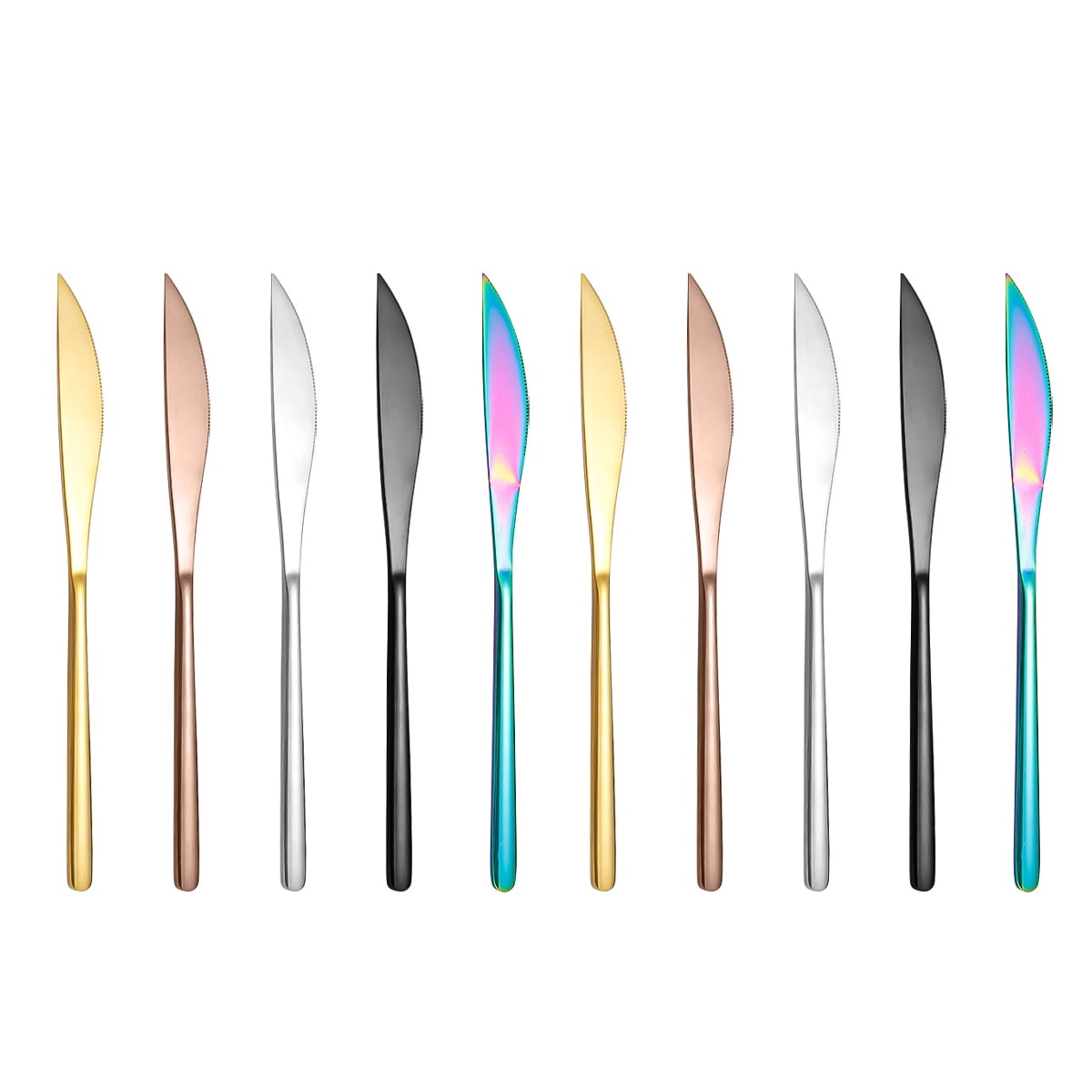 10piece Dinner Knives, Serrated Stainless Steel Steak Knife Set of 10