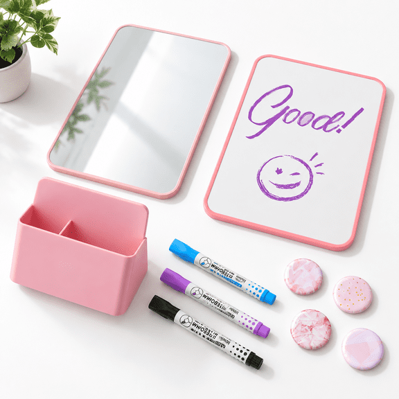 10-piece Locker Accessories Kit Ic Organizer Pink
