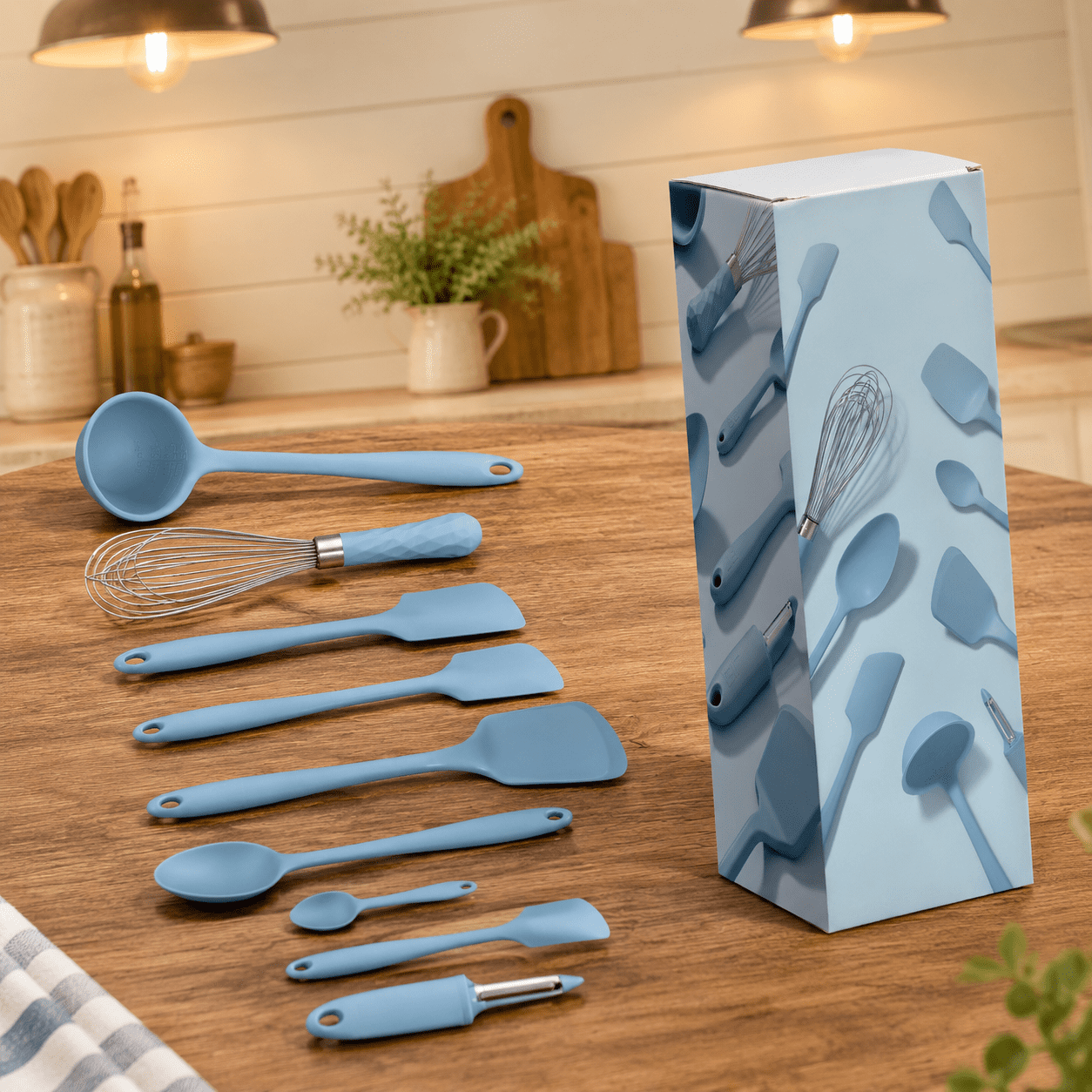 : 10-piece Silicone Ultimate Kitchen Utensils Set - Slate - Walmart.com