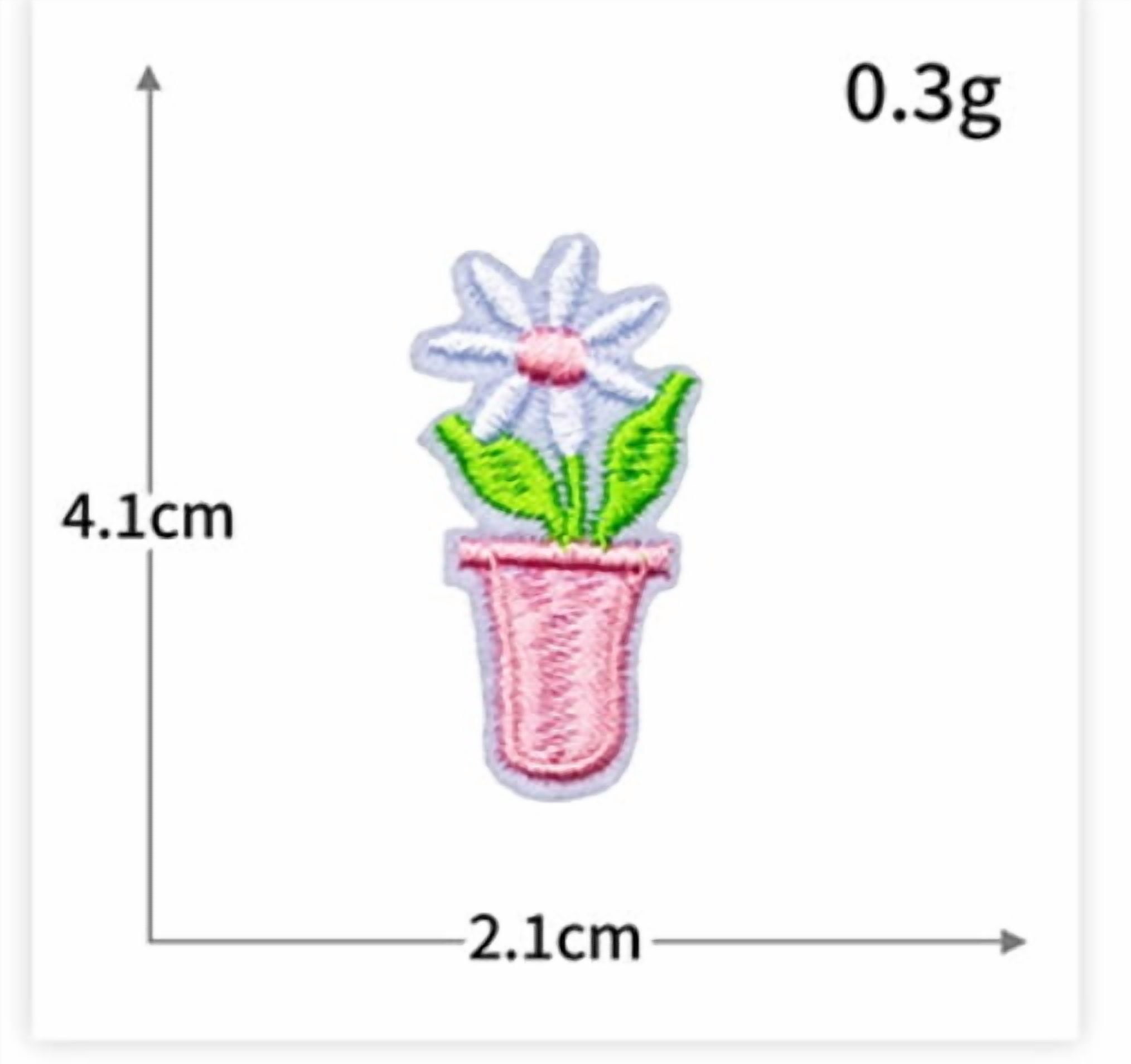 10-Piece Embroidered Daisy Flower Patch Set - DIY Fabric Stickers for Clothing and Accessories