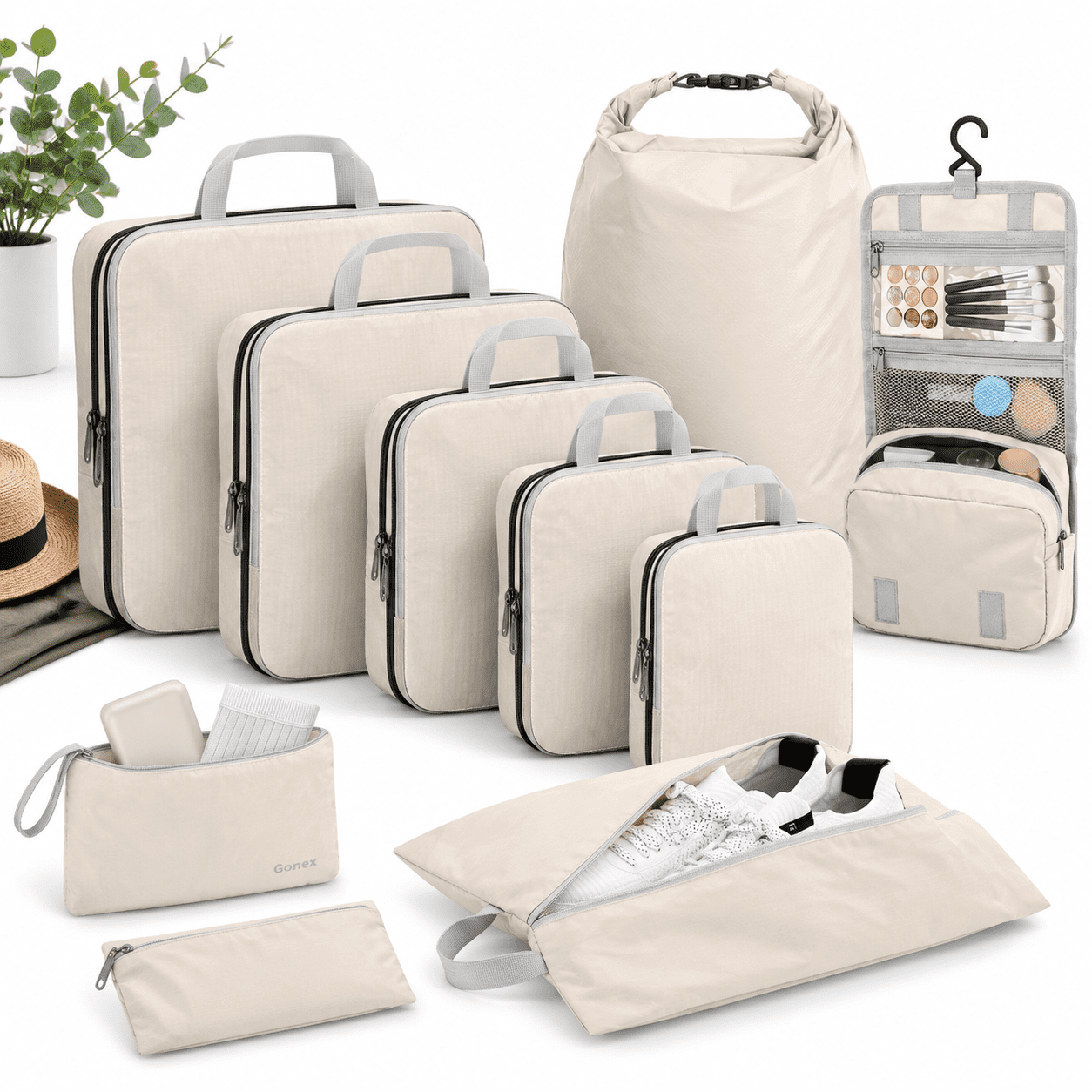 10-piecepression Packing Cubes With Travel Organizer Set - Walmart.com