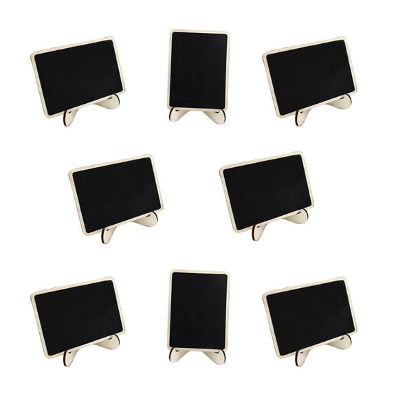 10 pieces Mini Blackboard Wood Memo Rectangle Message Board Chalkboard with Stand