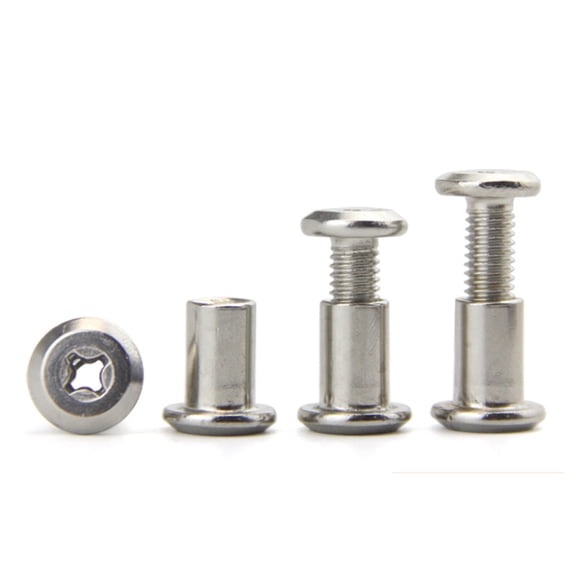 (10 pieces) Nickel -Plated Flat -Headed Cross -Lock Screws M6x100mm.