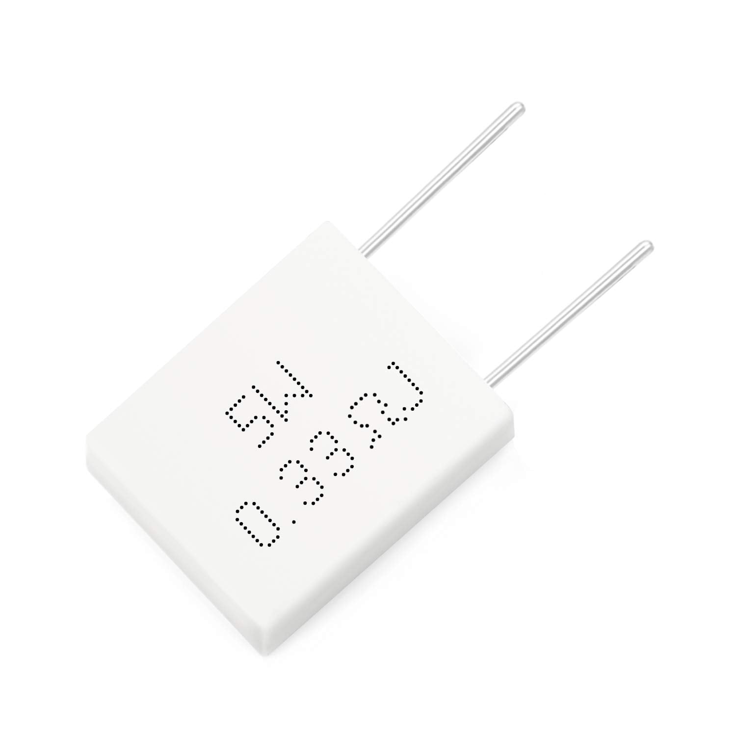 10 pieces of 5 ohm ceramic cement resistors with 0.33 ohm ±5% tolerance, non-inductive winding 0.33