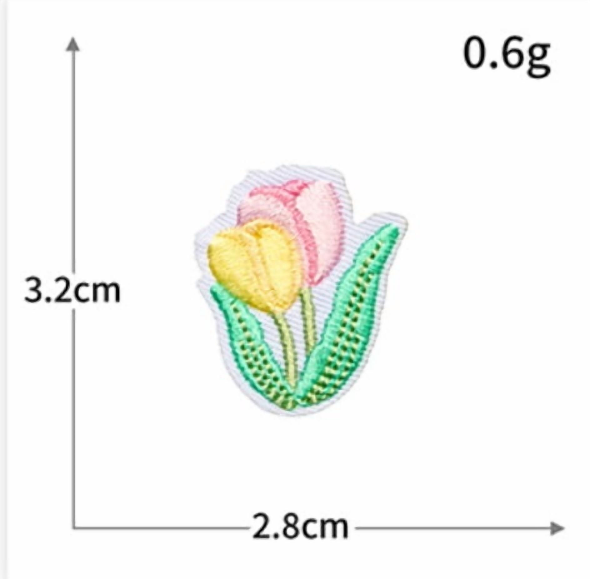 10 Pieces Self-Adhesive Daisy Flower Embroidery Patches for Clothing, Bags, and DIY Projects