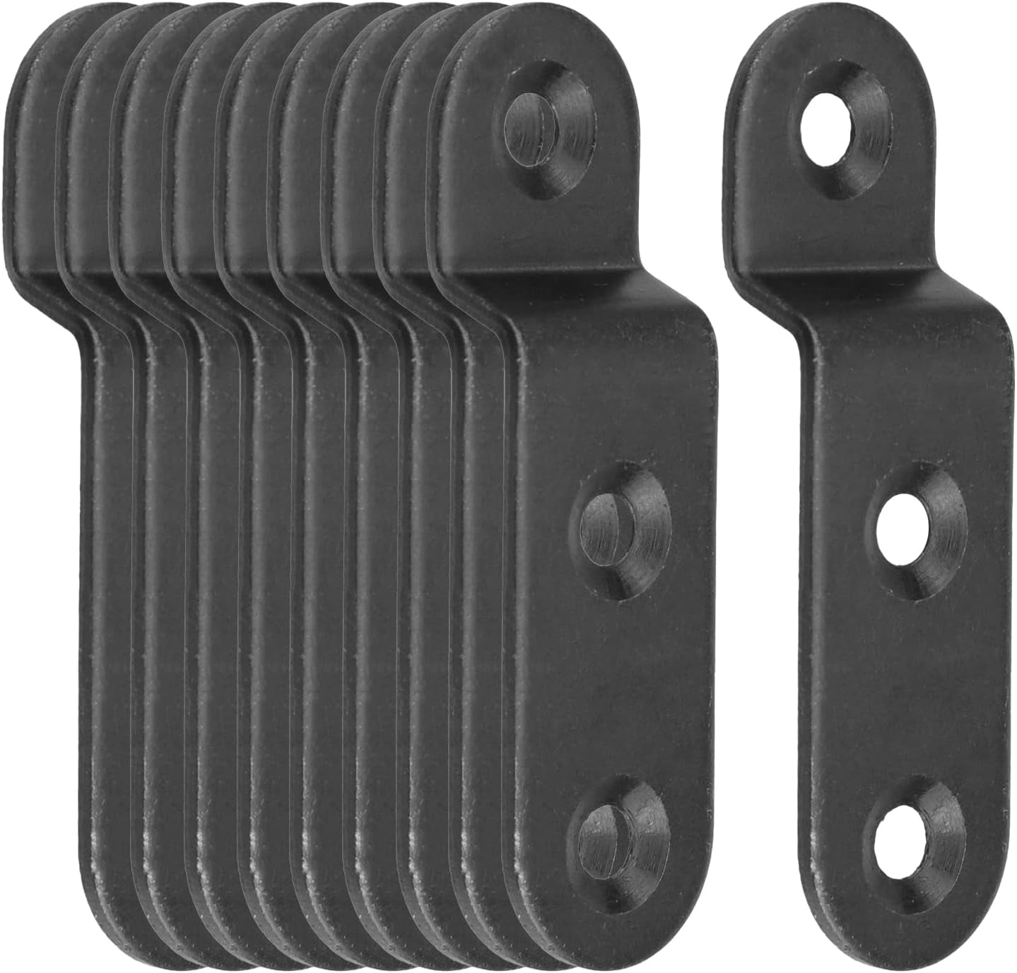 10 pieces of type brackets 1-3/4-inch type door lock brackets black double angle door barrier brackets metal column to beam support brackets suitable for furniture bookshelves