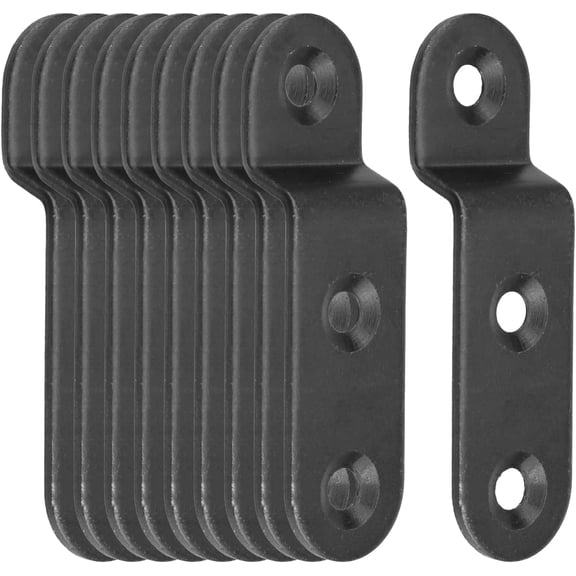 10 pieces of type brackets 1-3/4-inch type door lock brackets black double angle door barrier brackets metal column to beam support brackets suitable for furniture bookshelves