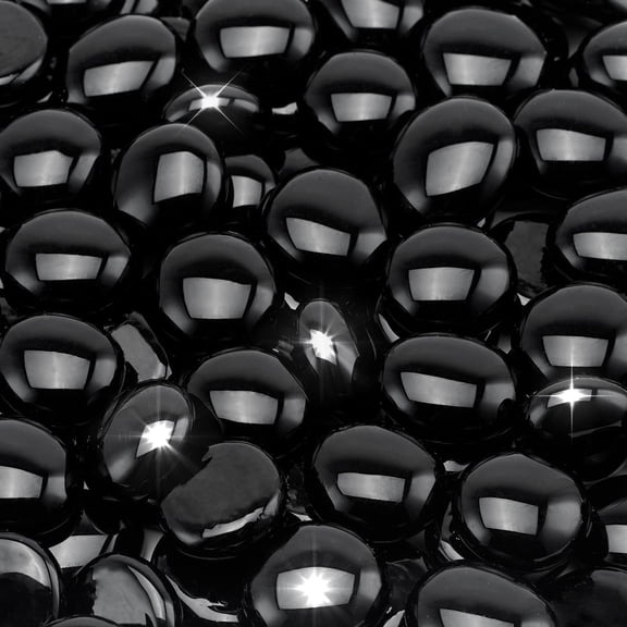 10-pound Fire Glbeads - 1/2 Inch Luster Drops For Fireplace Pit | Gas Log Sets Landscaping Fish Tank Onyx Black