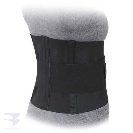10" Lumbar Sacral Support w/ Double Pull Tension Straps - Black - (20"-58" Waist)