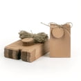 thumbnail image 1 of 10 retro kraft paper gift boxes, white and brown color packaging bags, DIY rope labels, birthday wedding party gift supplies, 1 of 2
