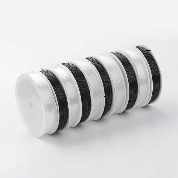 10 roll Elastic Thread Stretchy String Bead Cord for Beaded Jewelry Making Mixed color 0.7mm 15m/roll