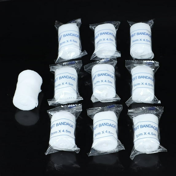 10 rolls/lot 5cmx4.5m PBT Elastic Bandage First Aid Kit Gauze roll DressingJ AL