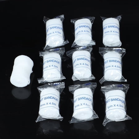 10 rolls/lot 5cmx4.5m PBT Elastic Bandage First Aid Kit Gauze roll DressingJ WA