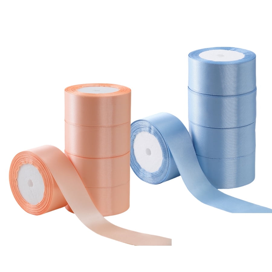10 rolls of 4cm wide decorative ribbons for gift wrapping, parties, holiday, total 225m