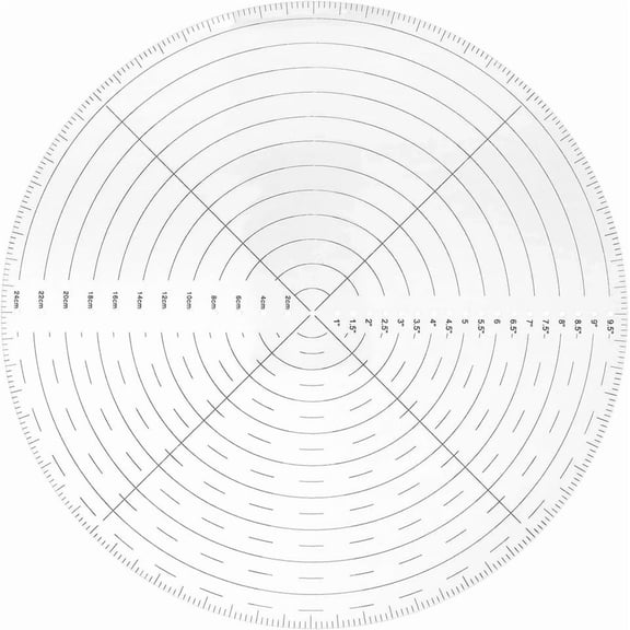 10" round Center Finder Compass with Clear Acrylic for Precise Circle Marking