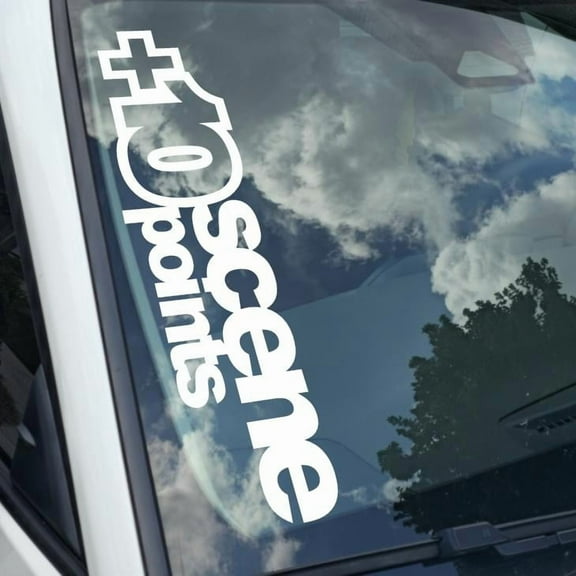+10 scence points Vinyl Decal Sticker Bumper Window UV & Water Resistance Banner 21" perfect fit for windshield Low life