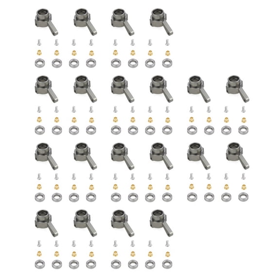 10 set Metal Steering Cup Turn Cup Kit for C14 C24 C34 C44 B14 B1 B16 B24 B36 MN D90 D91 MN99S RC Car Parts,Titanium