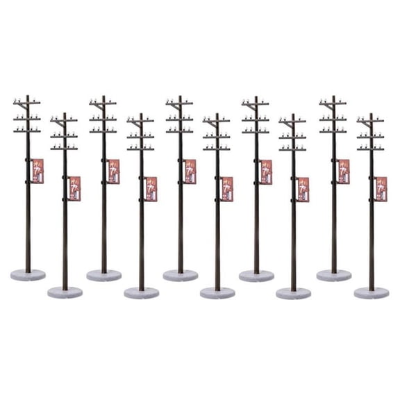 10/set Pole For 1:42 Train LANDSCAPE Building Scale #2