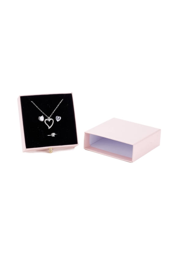 10 set Square Paper Drawer Jewelry set box with Brass Rivet for Earring Ring and Necklace Gifts Packaging Lavender Blush 9x9x3~3.2cm