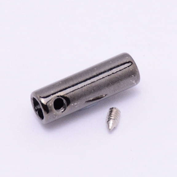 10 set Zinc Alloy End Caps Column Gunmetal 19.5x6mm Hole: 2mm Inner Diameter: 4mm