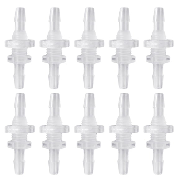 10 sets 3/16 Thru-Bulk Bulkhead Plastic Hose Barb Fittings Plastic Hose Barb Fittings 3/16" Pipe Connector Fittings
