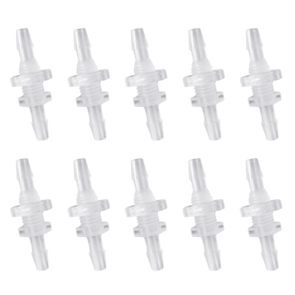 10 sets 3/16 Thru-Bulk Bulkhead Plastic Hose Barb Fittings Plastic Hose Barb Fittings 3/16" Pipe Connector Fittings