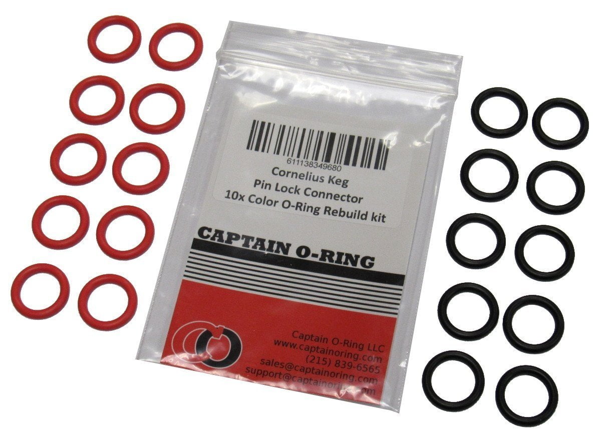 10 sets COLOR CODED ORing Set Cornelius Keg Pin Lock Connectors for