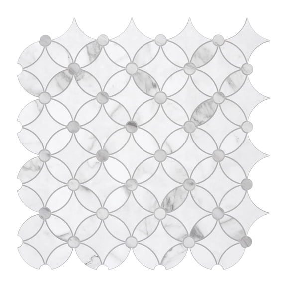 10-sheet Peel And Stick Waterjet Backsplash Self Adhesive Tiles White Marble Wall Panels On For Kitchen  Bathroom Fireplace