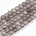 thumbnail image 1 of 10 strand Natural Grey Agate Beads Strands Round 4mm Hole: 0.5mm 91~95pcs/strand 14.57 inch~15.35 inch(37~39cm), 1 of 2