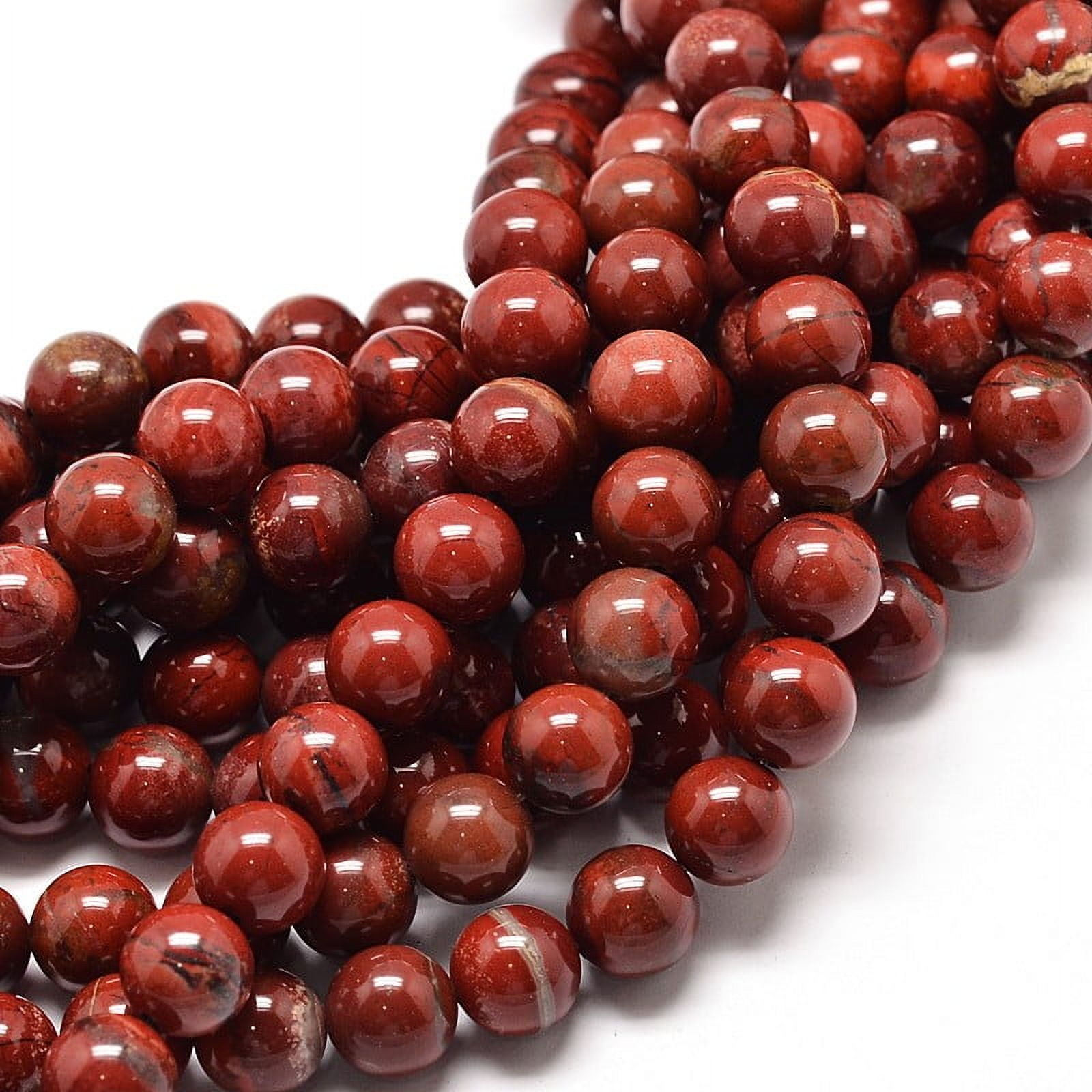 10 strand Natural Red Jasper Round Bead Strands 6mm Hole: 1mm 59~61pcs/strand 15 inch