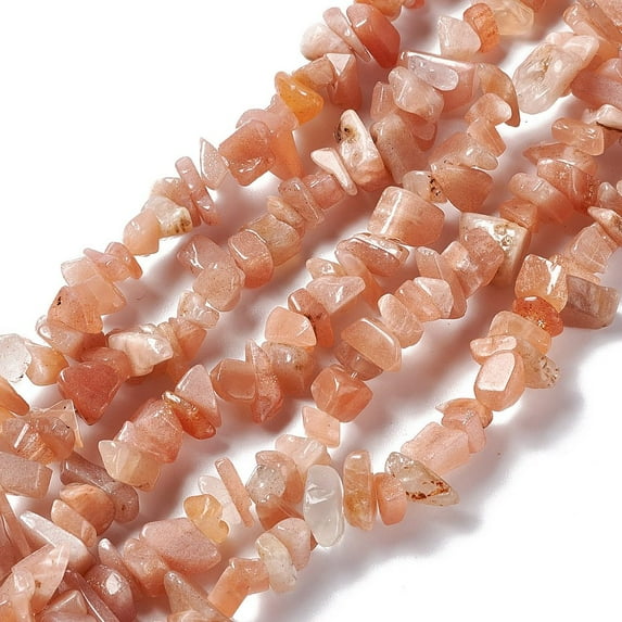 10 strand Natural Sunstone Chip Bead Strands Hole: 1mm 31.5 inch 5~8x5~8mm