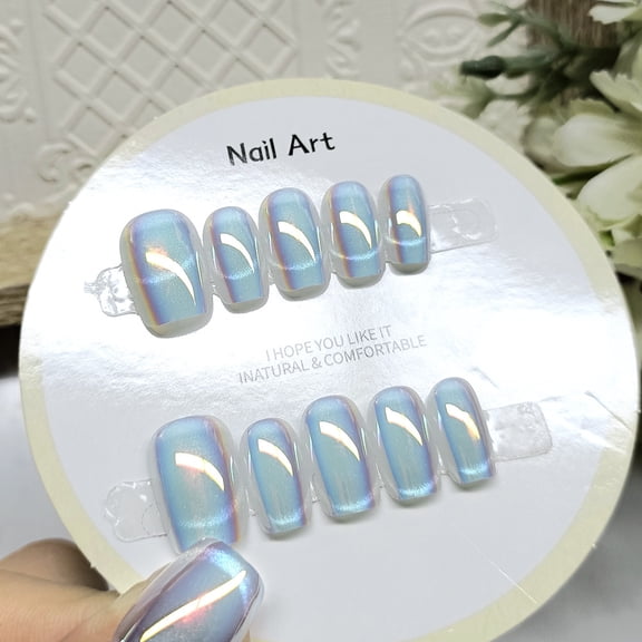 10 sub-code Aurora Symphony Nail Art Pads, electroplated phototherapy nail patches, smiling cat eye hand-worn nail