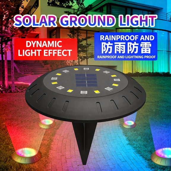 10 units bundle Solar RGB+White LED In-Ground Lights, IP65 Waterproof