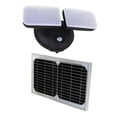 thumbnail image 1 of 10 watts Black Solar Powered Dual Head Motion Activated Outdoor Integrated LED Flood Light, 1 of 1
