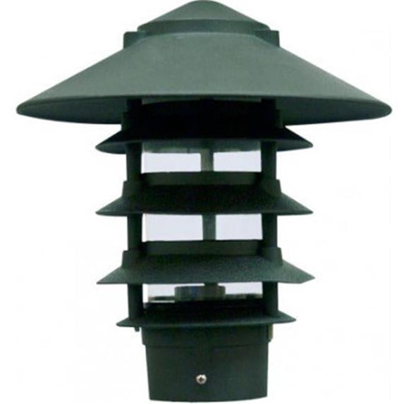 10 x 0.5 in. 12W & 120-277V Tubular G24 2 Pin 60 LED Five Tier Pagoda Light - Green