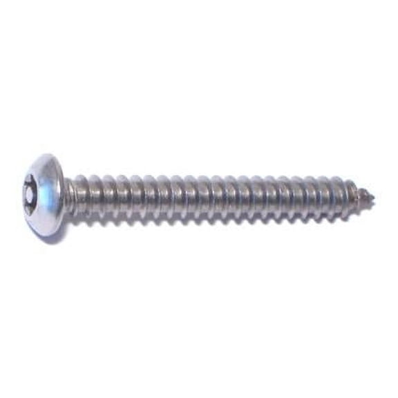 #10 x 1-1/2" 18-8 Stainless Security Button Sheet Metal Screws SMSBSS-084 (5 pcs.)
