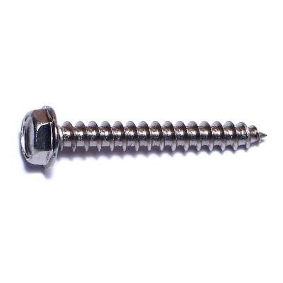 #10 x 1-1/2" 18-8 Stainless Steel Slotted Hex Washer Head Sheet Metal Screws SMSHSS-310