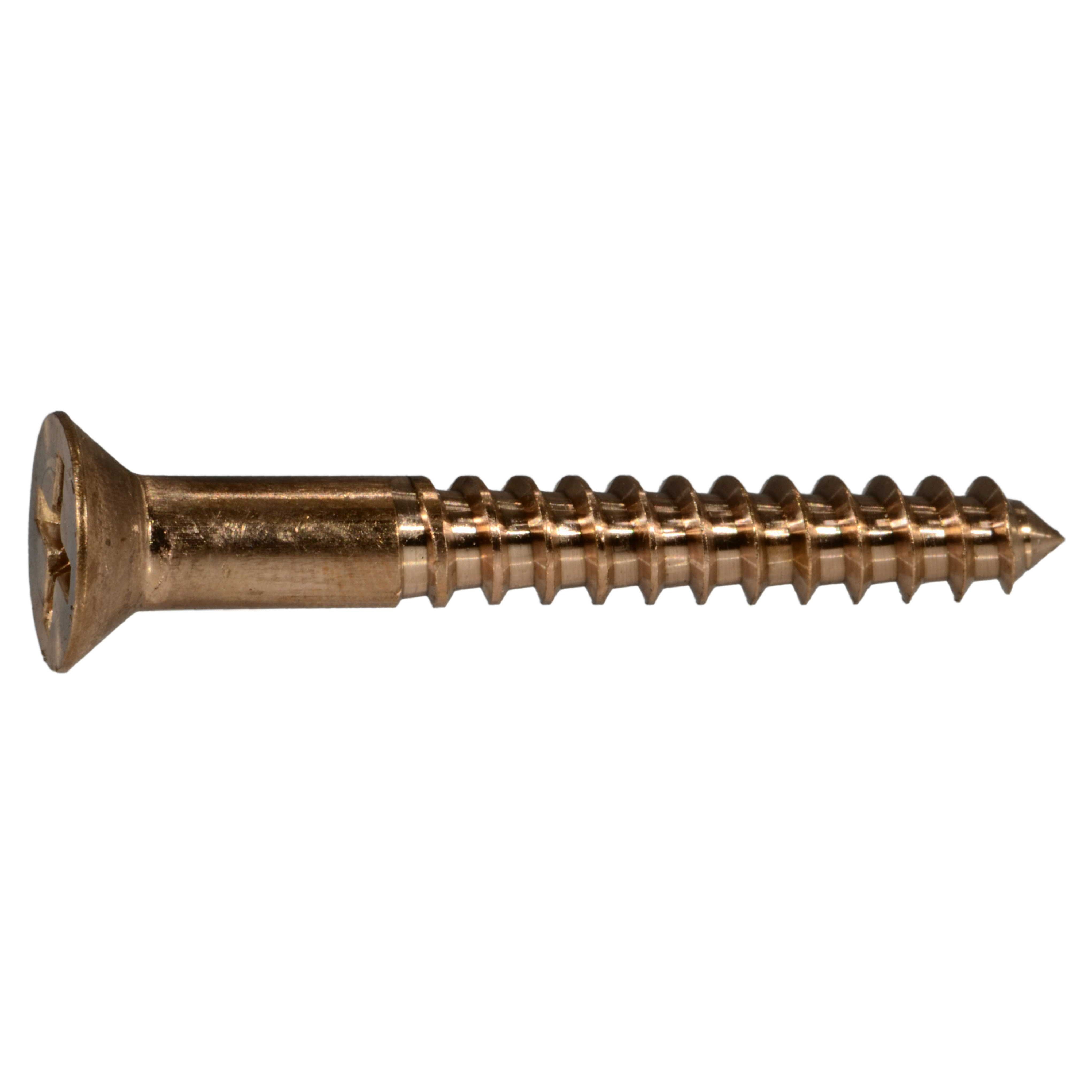 #10 X 1-1/2 Silicon Bronze Wood Screws – Oval Head Slotted Drive, Qty 25