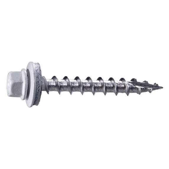 #10 x 1-1/2" White Painted Steel Hex Washer Head Pole Barn Self-Drilling Screws SSS-067