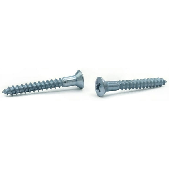 #10 x 1 1/2" Wood Screws / Phillips / Oval Head / Steel / Zinc - 2000 Piece Carton