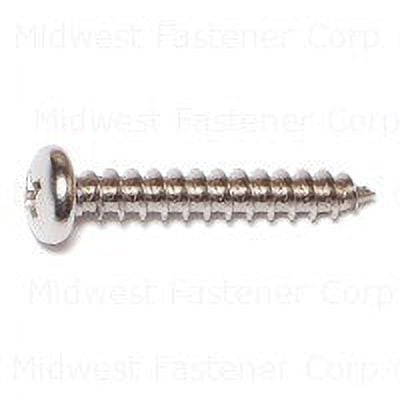 #10 x 1-1/4" 18-8 Stainless Steel Phillips Pan Head Sheet Metal Screws SMSPSS-379