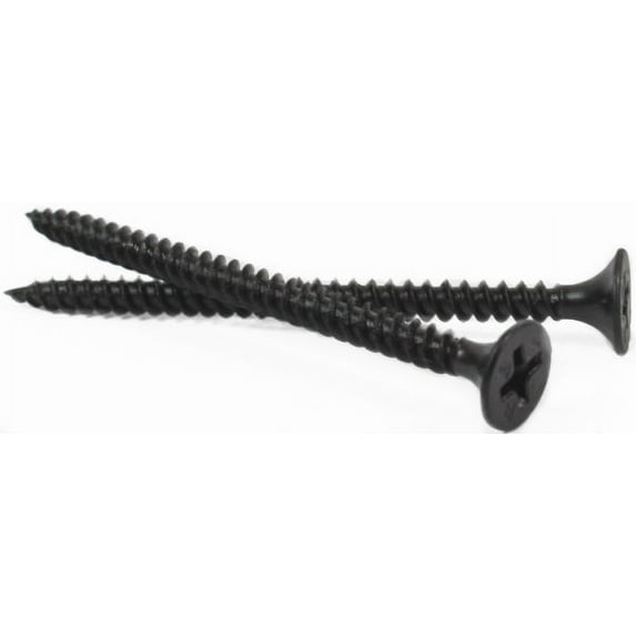 #10 x 1 1/4" Fine Drywall Screws / Phillips / Bugle Head / Steel / Black Phos - 2000 Piece Carton