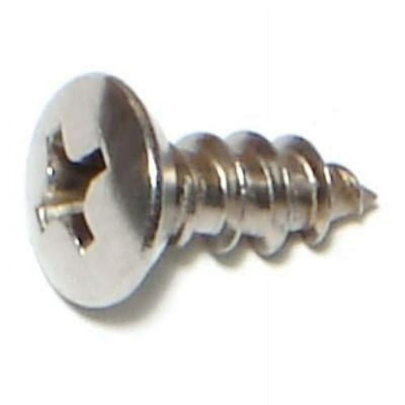 #10 x 1/2" 18-8 Stainless Steel Phillips Oval Head Sheet Metal Screws SMSOSS-143