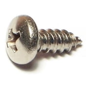 #10 x 1/2" 18-8 Stainless Steel Phillips Pan Head Sheet Metal Screws SMSPSS-352