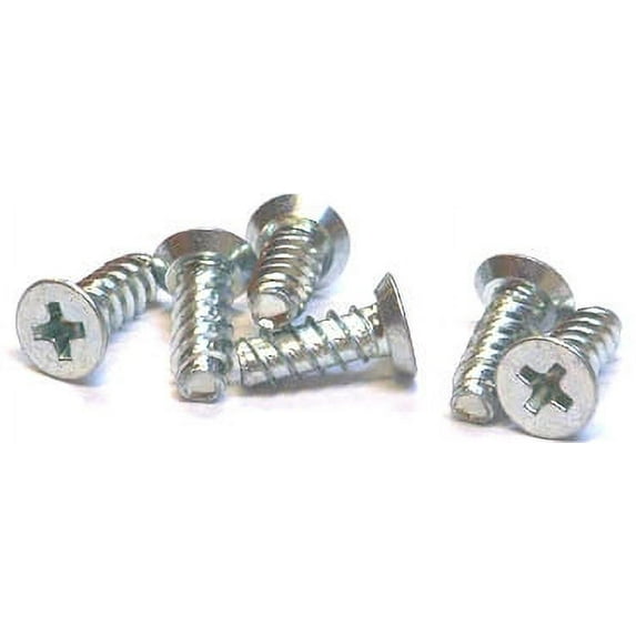 #10 x 1/2" Thread Forming Screws for Plastics (48-2) / Phillips / Flat Undercut Head / 18-8 Stainless Steel - 5000 Piece Carton