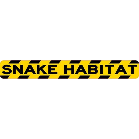 10 x 1.25 Snake Habitat Sticker Vinyl Animal Caution Tank Cage Sign Decal